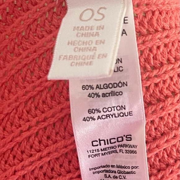 Chico's peach knit poncho - Picture 4 of 4